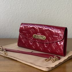 LOUIS VUITTON RED SUNSET BOULEVARD POCHETTE BAG