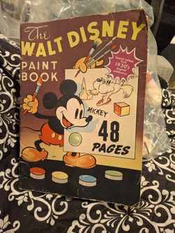 1930s Mickey Mouse coloring book 7 pages have marks