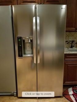 LG Stainless Steel Side By Side Refrigerator $777.00