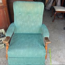 Nice Green Rocker, Solid Wood Base