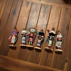 6- Katsina Carved Wooden Figures