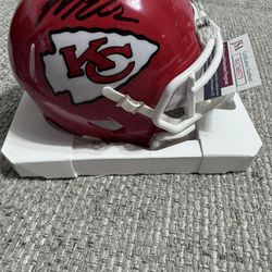 Marquez Valdes-Scantling Signed Autograph Mini Helmet - JSA COA - Kansas City Chiefs