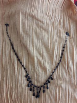 Black crystal necklace