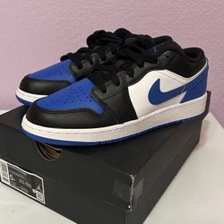 Air Jordan 1 Low Royal Blue, White, & Black Sneakers 