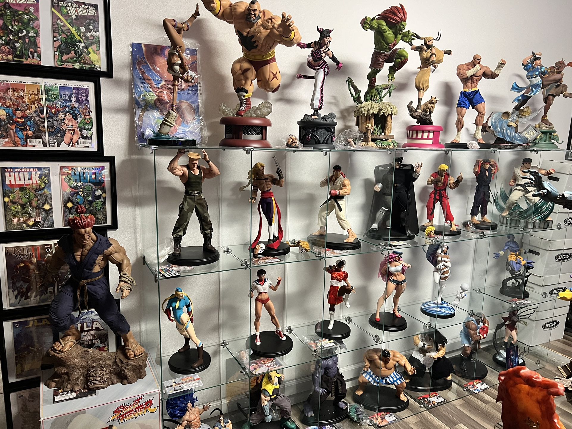 Full Collection Of Street fighters Statues