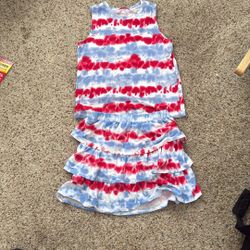 Girls Tank /shirt/skirt Set