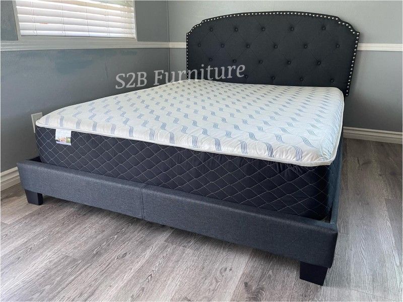 Queen Grey Burlap With Ortho Matres!!