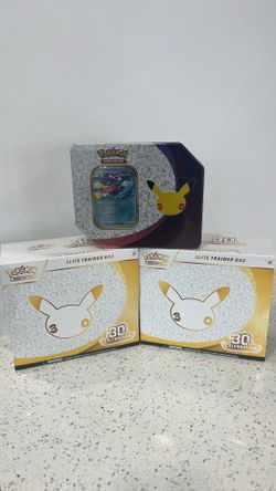 Pokemon 2 ETB and 1 Tin (30th Celebration)