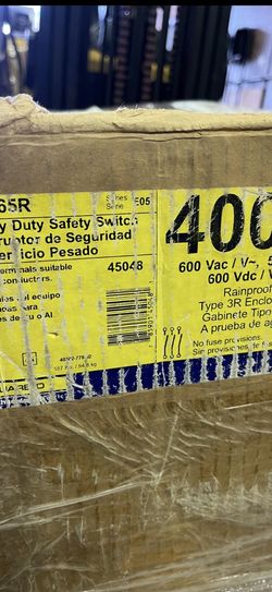 SquareD 400amp disconnect none fusible HU365R