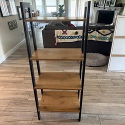 Metal And Wood Shelving Unit