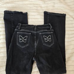 Shein black flare jeans pants