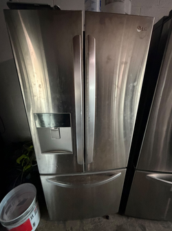 LG French Door Fridge – Stainless, Water/Ice, Clean Inside