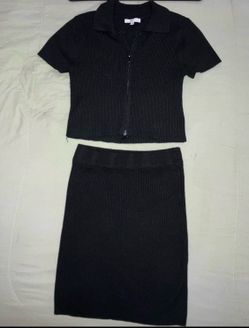 Two piece top with skirt