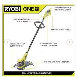 ONE+ 18V 13 in. Cordless Battery String Trimmer (Tool Only)