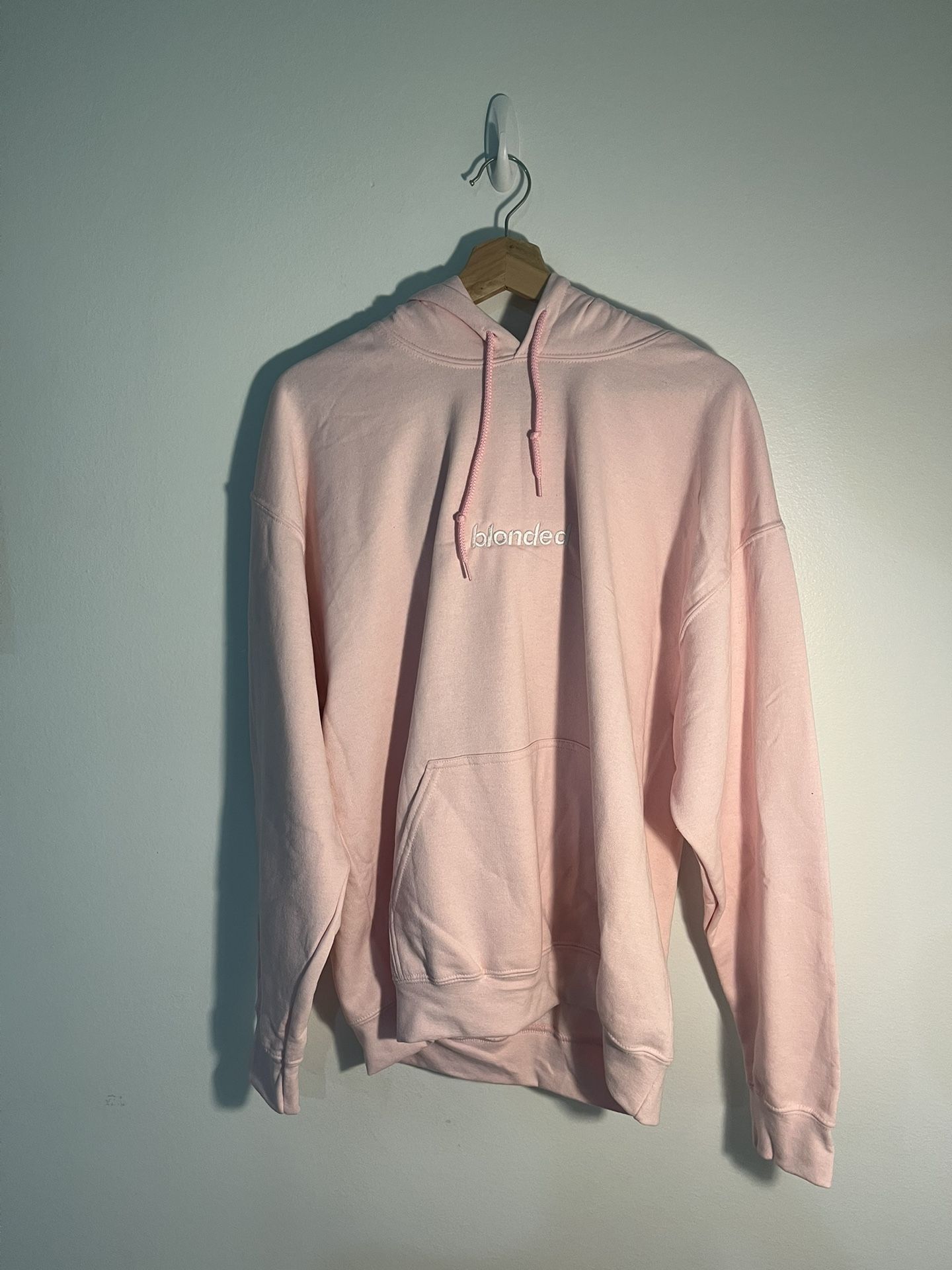 Pink Frank Ocean Blonde Channel Orange Embroidery Drawstring Hoodie