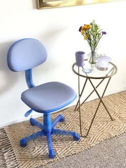 Translucent Y2K periwinkle blue task chair