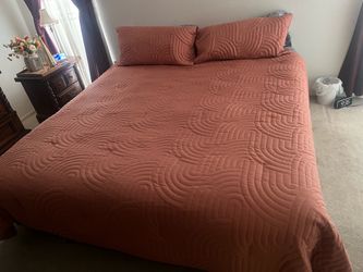 King size bed and frame