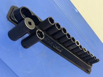 Snap-on Took 14 pc 3/8" Drive 6-Point Metric Flank Drive® Deep Impact Socket Set (8-19, 21 and 24 mm)