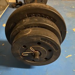 Weights & Barbell 50 Lbs 