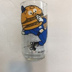 Vintage 1977 Mcdonalds Big Mac Collectible Glass Action Series RARE