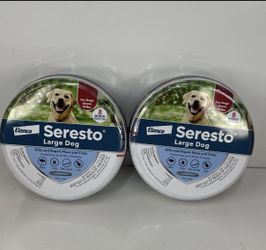 2 Seresto Flea & Tick Collar LARGE DOGS- 8 Month Protection- NEW SEALED!