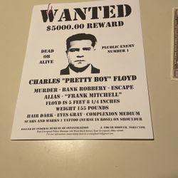 Pretty Boy Floyd Wanted Poster