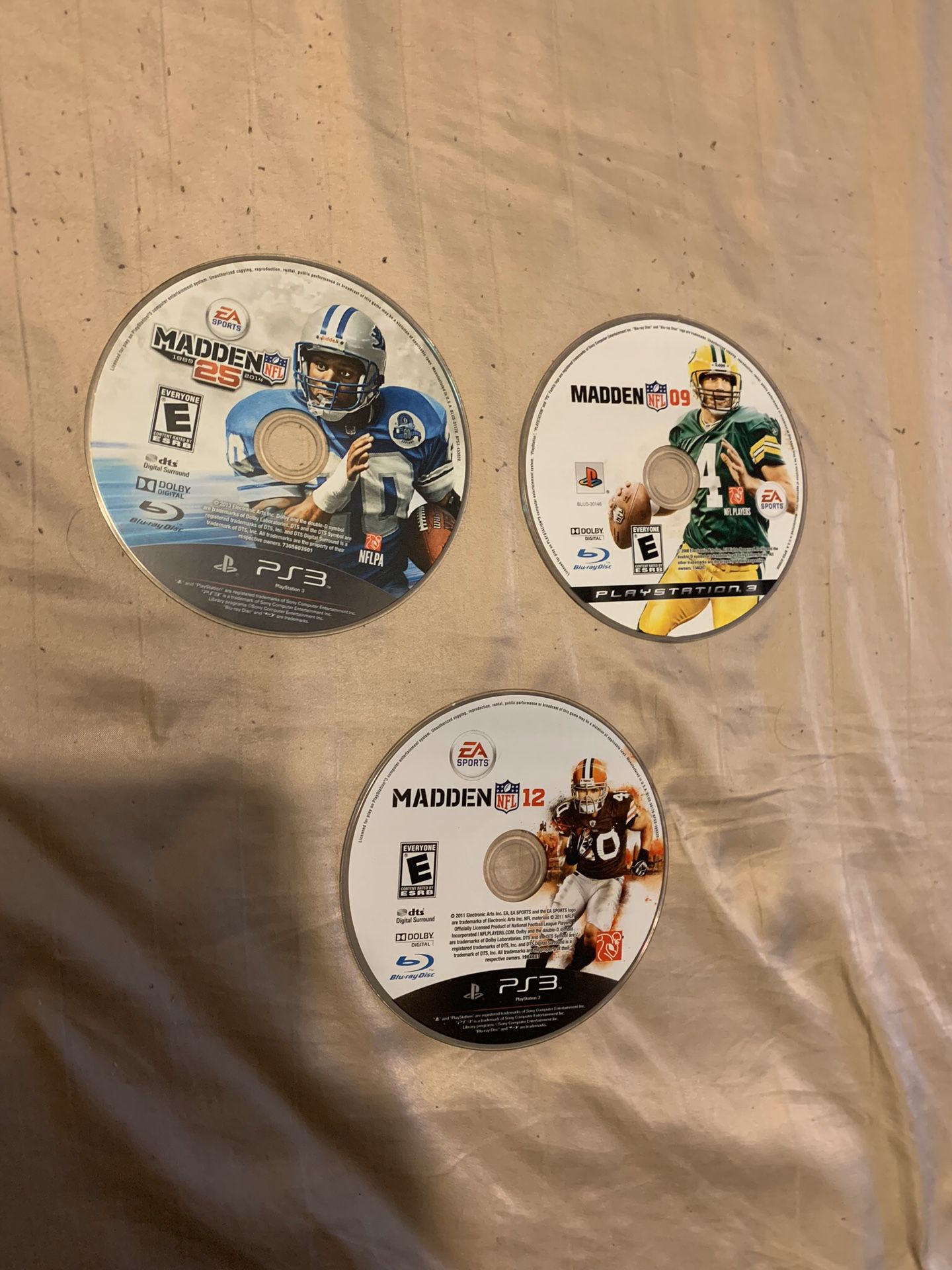NFL Madden PS3 Games (All 3 included)