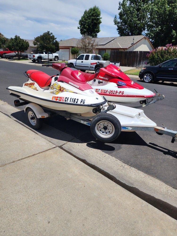 Jet Skis And Trailer