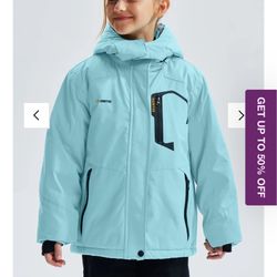 Gemyse Girl's Waterproof Ski Snow Jacket, XL