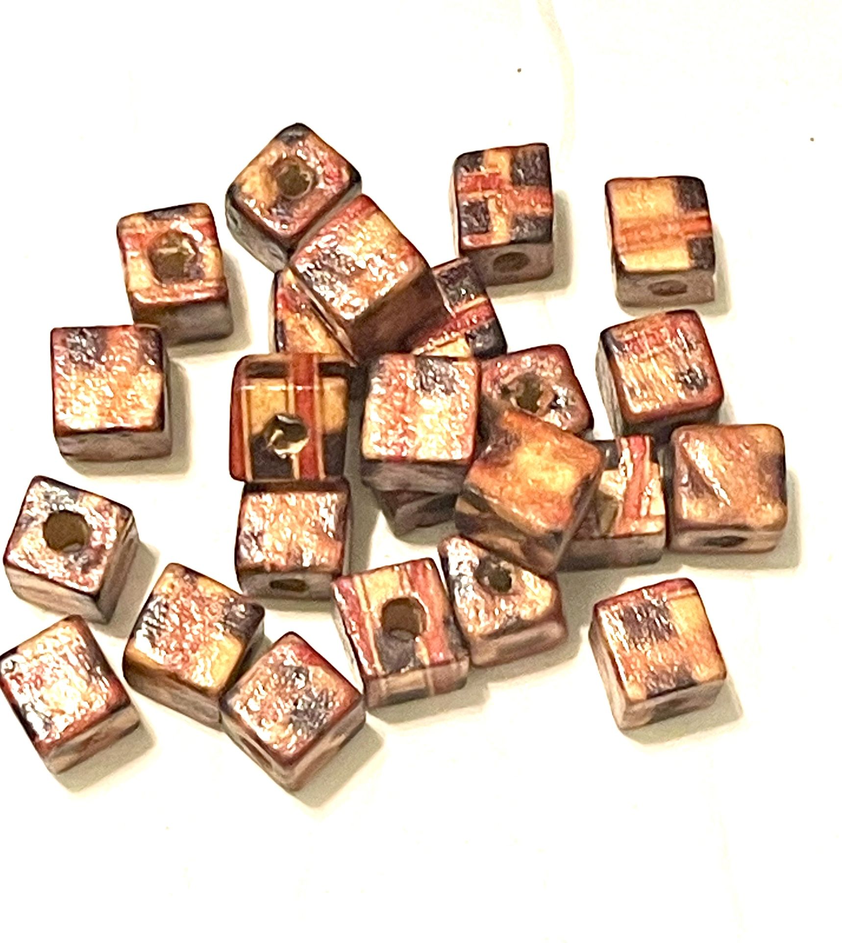Wooden Mosaic Beads