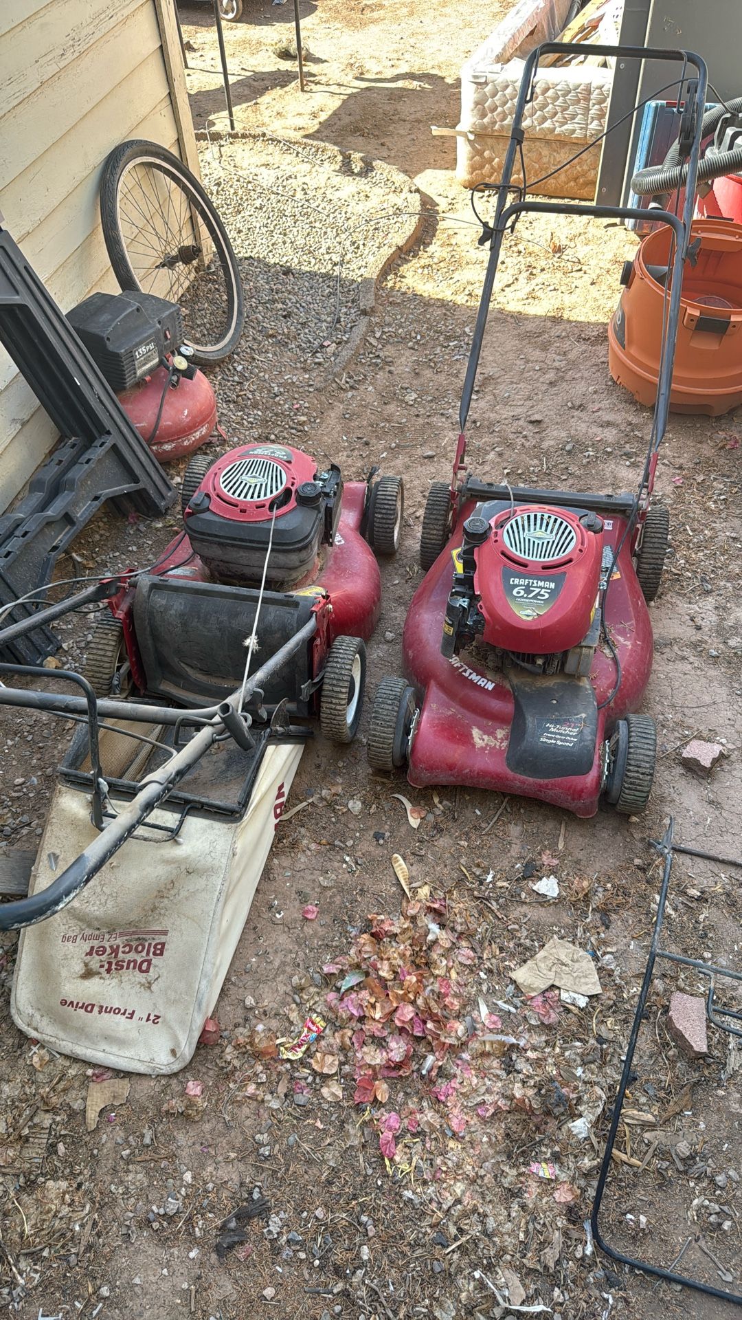 2 Craftsman 6.75 Hp Motor Lawnmowers. 