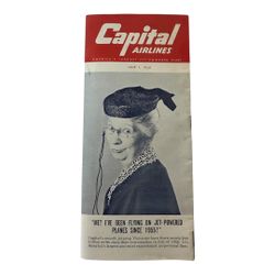 June 1, 1959, Capital Airlines Schedule Brochure