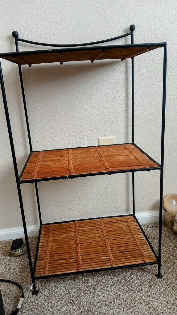 Bamboo Stand With 3 Shelves 