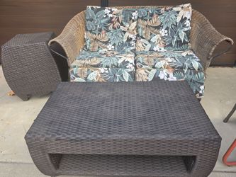 IRON BENCH plus 2 patio tables 450