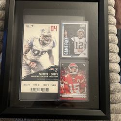 Tom Brady 200th Career Win Game Ticket And 1rst Meeting Vs Mahommes Custom Display