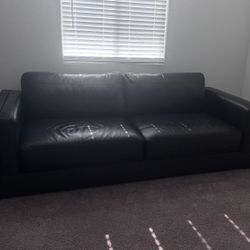  Black Leather Couch