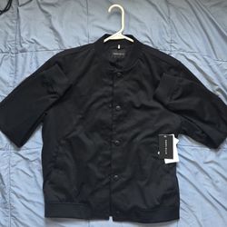 Perry Ellis All Black Men's Medium Bomber Jacket