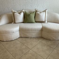 Amazing Mid Century Modern Unique Shaped Sofa