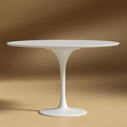White Lacquer Tulip Dining Table Rove Concepts