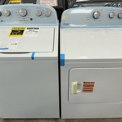 Whirlpool 3.9 cu.ft. Top Load Washer w/ 2 in 1 Removable Agitator + 7.0 cu. ft. Vented Electric Dryer - Free One Year Warranty 