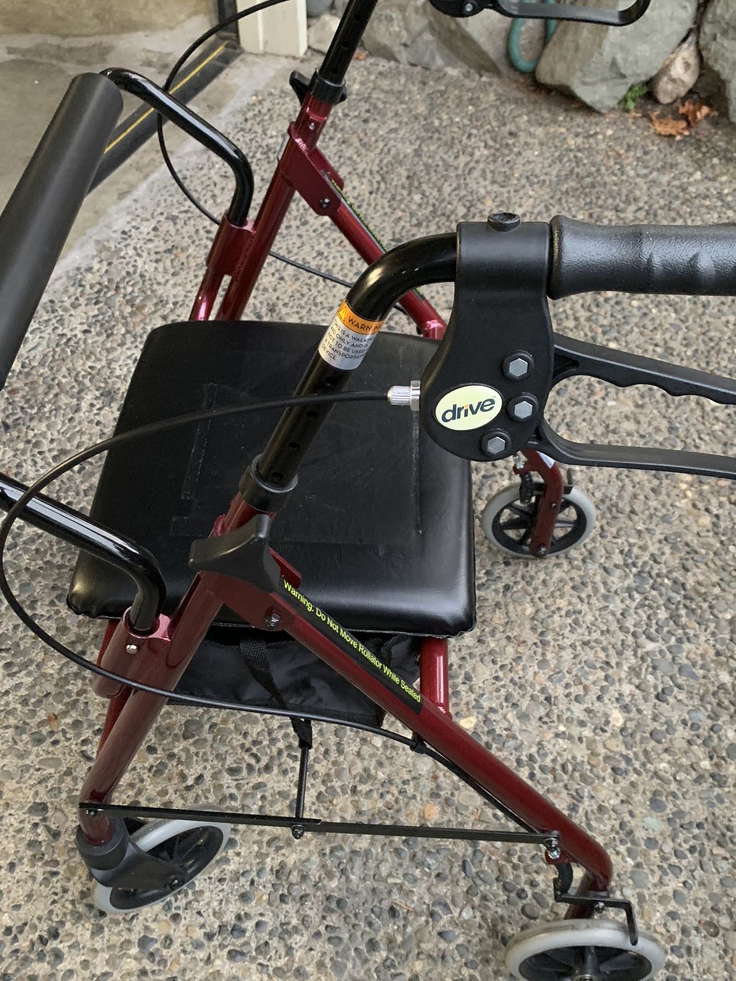 DRIVE Walker With Brakes, Seat, Storage Can Fold For Easy Storage Almost New $100