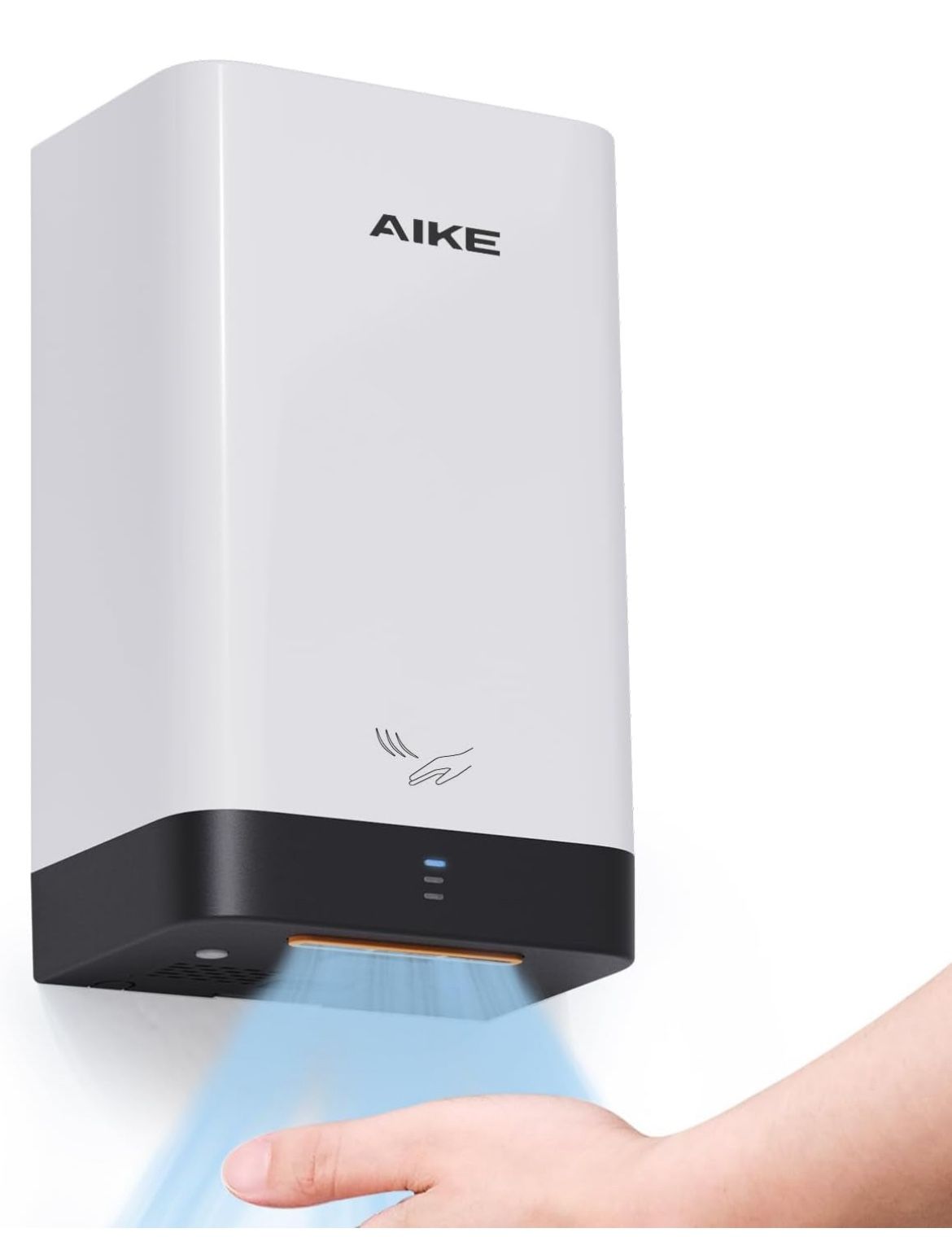 AIKE ADA Compliant Hand Dryer Surface Mount Hard Wired Design, 110V White Model AK2822