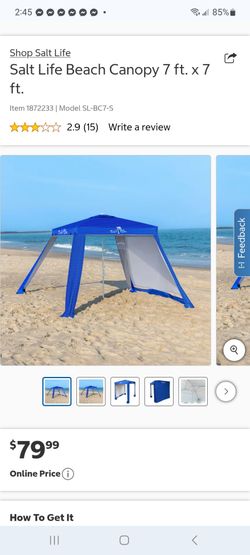 Salt Life Beach Canopy 7 ft. x 7 ft. $60