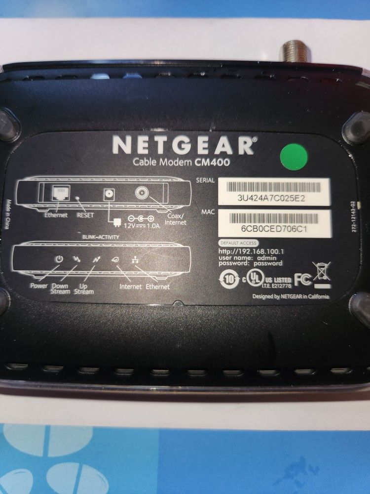 Netgear CM400 modem
