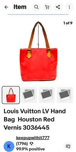 VINTAGE 1980'S LV STYLE RED EMBOSSED READER SHOULDER BAG! A MUST HAVE FOR YOUR VINTAGE COLLECTION!!!