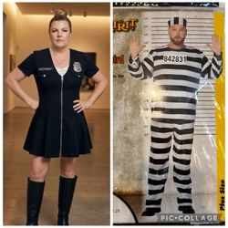 Cop & Robber adult couples costume Halloween