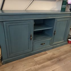 Painted wood media console