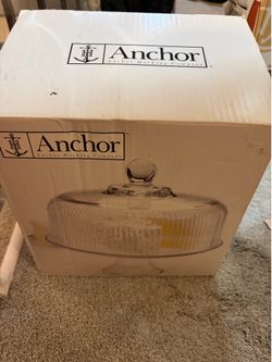 Anchor cake stand with dome