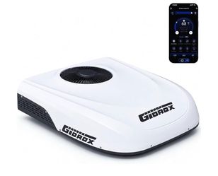 10000 BTU 12V DC RV Air Conditioner - Battery Powered, Low Power Consumption, Ultra Quiet & Fast Cooling Upgraded Rooftop AC Unit with APP Remote for