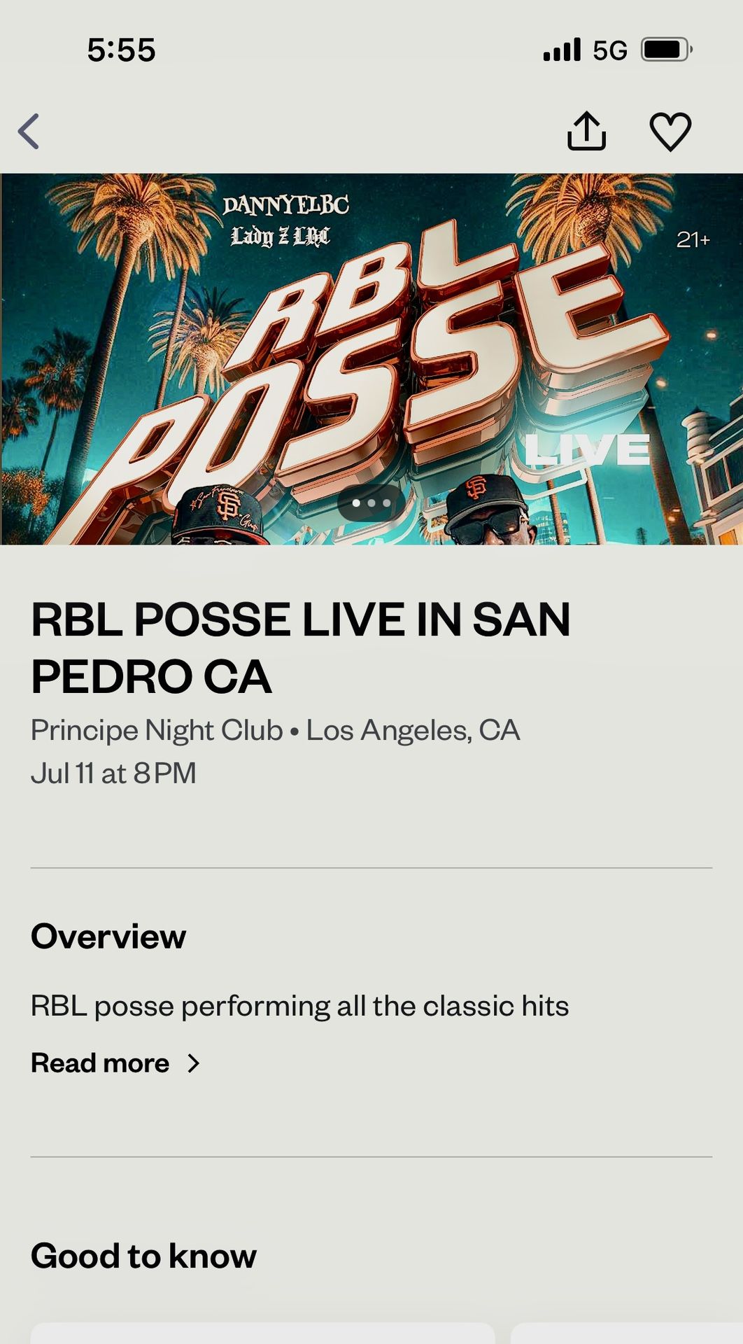 2 RBL POSSE CONCERT TICKETS